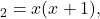 \begin{array}B_2=x(x+1),\end{array}