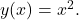 y(x)=x^2.