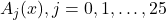  A_j(x),j=0,1,\dots ,25 